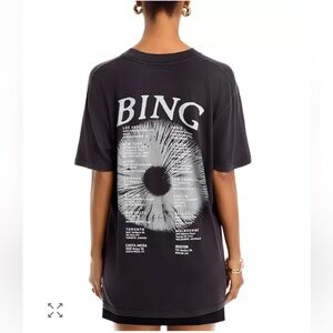 NEW NWT Anine Bing Walker Band tee shirt XS x small Short Sleeve vintage black